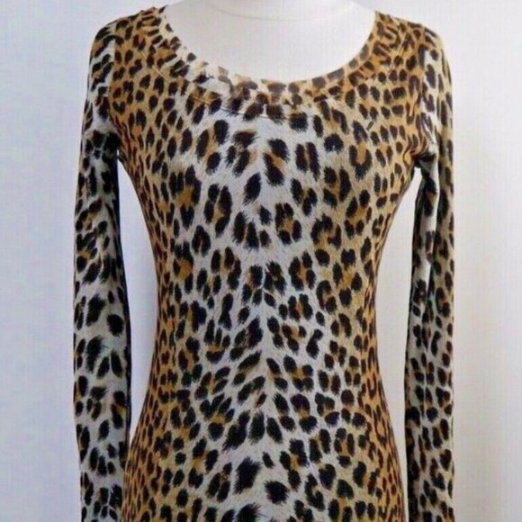 Sz M Fuzzi by Jean Paul Gaultier Leopard Mesh Dress - Picture 4 of 17